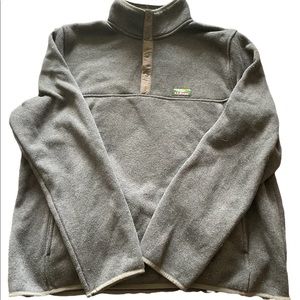 L.L. Bean Sweater Fleece Pullover (Charcoal Gray Heather)